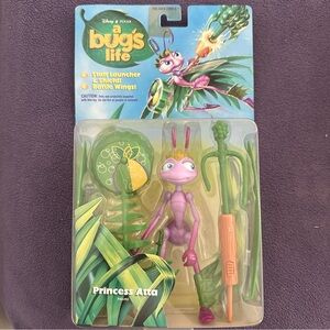 Mattel A Bug's Life Princess Atta Action Figure - Purple and Green